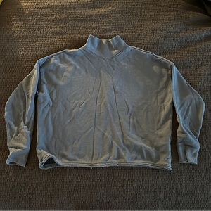 Grey Madewell Mock Neck Sweat shirt